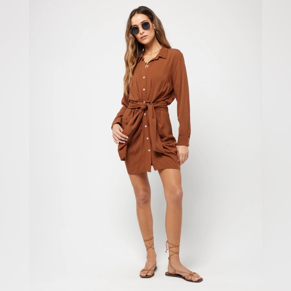 NWT L*Space Aura Dress in Coffee Brown Size XS